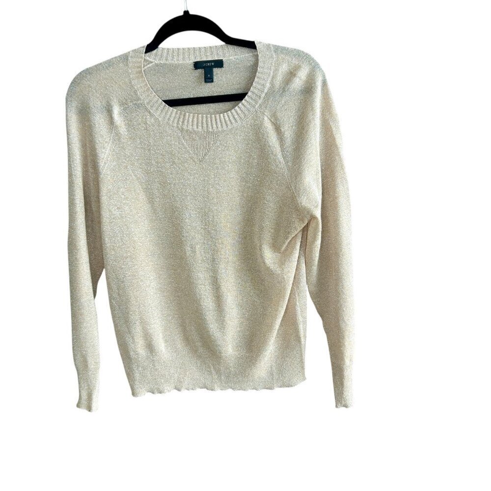 J. Crew Beige Tan Soft Henley Pullover Sweater Size Small